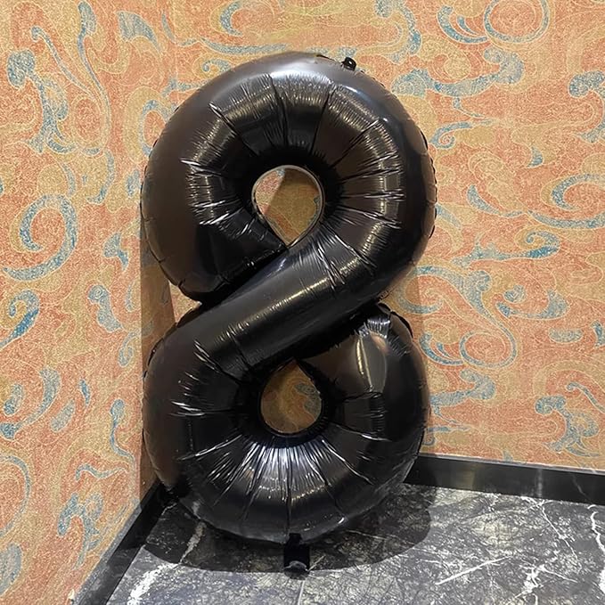 40 Inch Black Number 18 Digital Balloon,Jumbo Mylar Foil Helium Balloon for 18 Balloons for Birthday Party,Wedding Anniversary Party Decorations