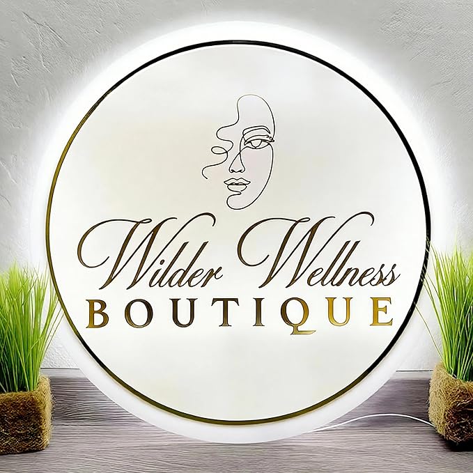 Custom Neon Sign, Personalized UV Printed LED Backlit Illuminated Sign Customizable for Business LoGo, Salon Beauty Nail Studios Light Up Name Metal Sign, Images Neon Lighting Customized