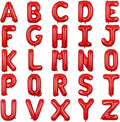 40 Inch Big Red Letter Balloons Foil Mylar Wedding Bachelorette Wedding Birthday Bridal Shower Anniversary Celebration Graduation Party Decoration Alphabet I A-Z