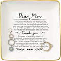 Gifts for Mother of The Bride-Thank You Gifts for Mom-Wedding Present for Mother-Bridal Shower Present-Dear Mom,You Held My Hand for Many Years-Ceramic Jewelry Holder Ring Dish Trinket Box Tray