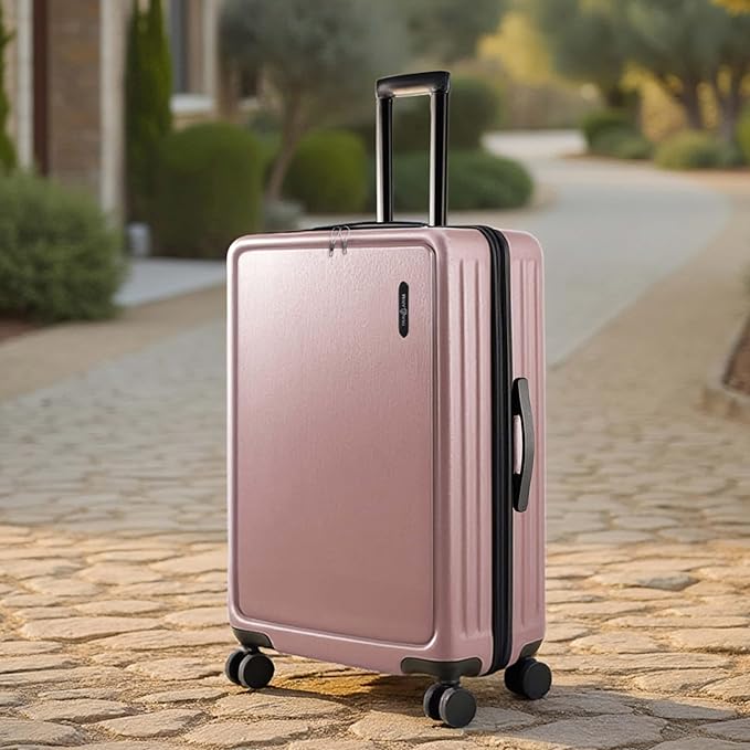 TRAVELARIM 24 Inch Luggage with Spinner Wheels, Hard Shell Suitcase with TSA Locks for Luggage, Travel Large Suitcase, Expandable Hard Shell Suitcases, Pink