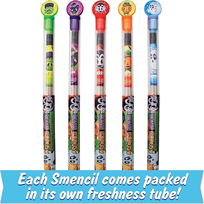 Scentco Halloween Smencils (2 Pack) - HB #2 Scented Pencils, 5 Count, Gifts for Kids, School Supplies, Classroom Rewards