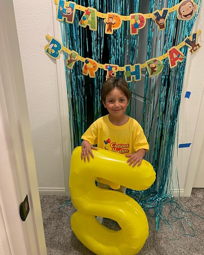 Yellow Number 3 Balloon 40 Inch, 3 Balloon Number, 3rd Birthday Decorations, Yellow Party Supplies for Boys Girls