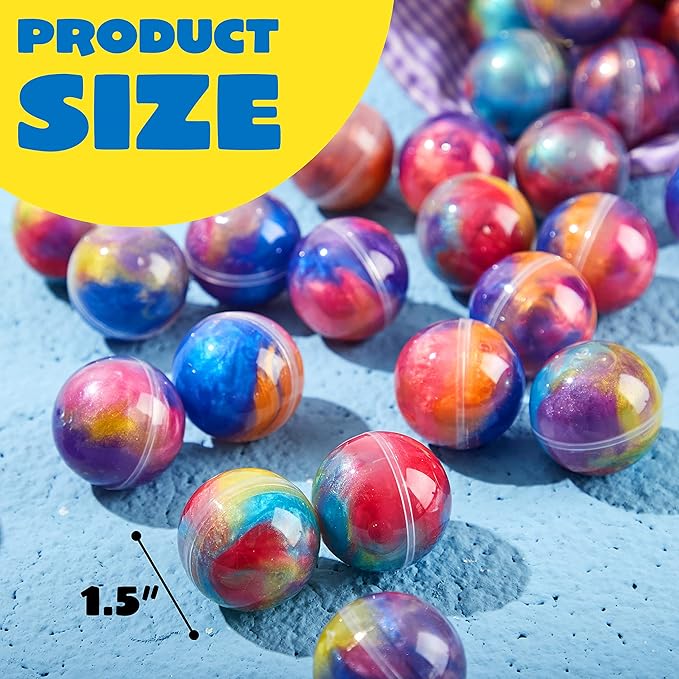 JOYIN Easter Slime Party Favors, 24 Pack Galaxy Slime Ball - Stretchy, Non-Sticky, Mess-Free, Stress Relief, and Safe - Toys for Girls and Boys - Classroom Reward, Party Supplies, Valentines