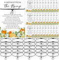 Thyle 50 Set Little Cutie Baby Shower Favors for Guests Adjustable Bracelets with Message from the Bump Card Footprints Charm Baby Shower Bracelets for Gender Reveal Thank You Gifts