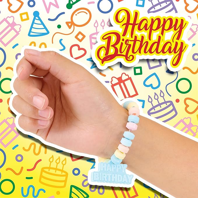 36 Happy Birthday Candy Bracelets, Individually Wrapped Party Favors, Candy Bracelets with Happy Birthday Charm, by 4YoreElves
