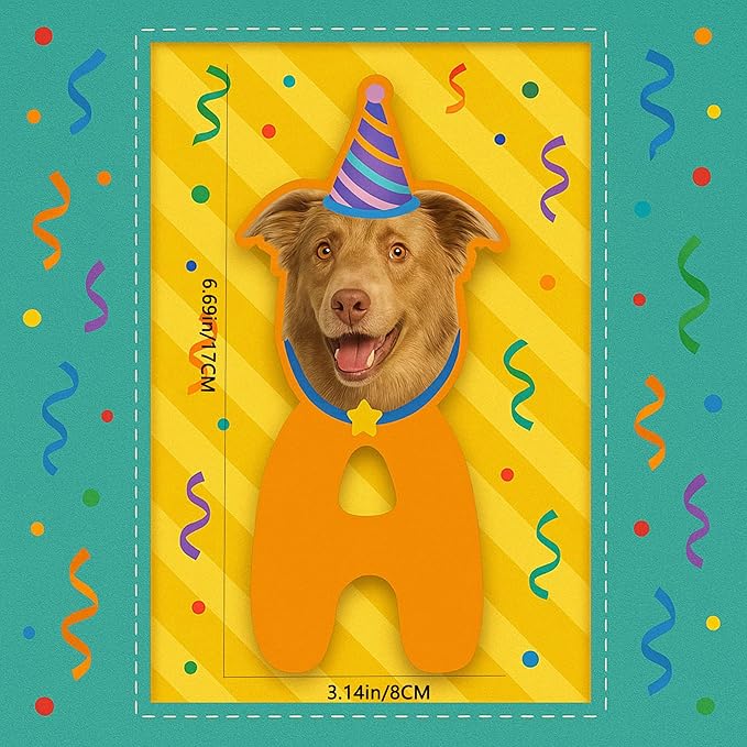 Happy Birthday Dog Birthday Banner,Dog Face Birthday Party Banner Backdrop Decoration, Pet Theme Party Decoration for Golden Doodle Teddy Husky Labrador