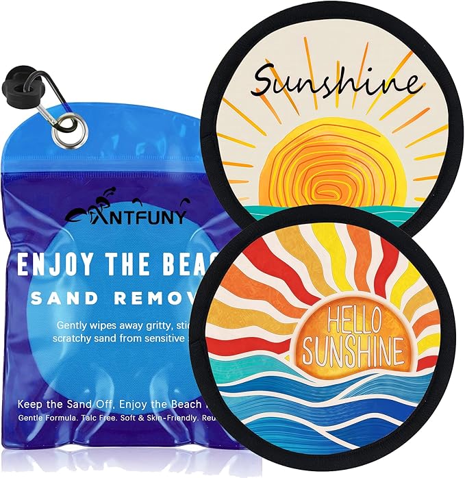 Antfuny 2 Pack Sand Remover Cleaner Eraser for Family Women Vacation Trip Hawaii Honeymoon Gift Costa Rica Must Haves Resort Rio de Janeiro Bahamas Punta Cana Essential Waikiki Spring Trip