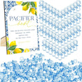Whaline 51 Pcs Pacifier Hunt Baby Shower Game Include Tile Lemon Wooden Sign 50 Blue Plastic Pacifier for Gender Reveal Party Favor Gift Supplies