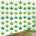 Capoda 8 Pcs Weed Decorations Pot Weed Leaves Garlands Green Leaves Garland Banner Glitter Green Leaf Paper Cutouts Hanging Decor for 420 Birthday Party Supplies