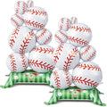 Soulchen 2 Pcs 3.5 ft Giant Self Standing Baseball Foil Balloons for Baseball Birthday Party Decoration Team Celebration Decor Backyard BBQ Sports Themed Party Supplies