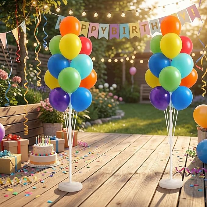 Balloon Column Kit for Floor-Balloon Columns with Stand, Base and Pole,Balloon Tower Backdrop Decoration for Wedding, Baby Shower, Birthday Party, or Bachelorette Parties (MULTICOLOR)