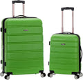 Rockland Melbourne Hardside 2 Piece Expandable Spinner Wheel Luggage Set, (20"/28"), Green