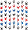 Xinnun Spider Party Decorations Hanging Banners Garland Red Blue Black Spider Banner Cutouts Ribbon Streamers for Birthday Baby Shower Party Decorations Supplies
