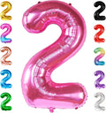 KatchOn, Hot Pink Number 2 Balloon - 40 Inch | 2 Balloon Number, Two Cool Birthday Party Decorations Girl | Pink Party Decor | 2nd Birthday Decorations for girl | 2nd Happy Anniversary Decoration