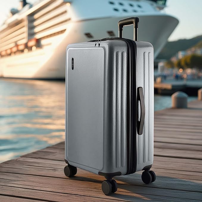 TRAVELARIM 28 Inch Luggage with Spinner Wheels, Hard Shell Suitcase with TSA Locks for Luggage, Travel Large Suitcase, Expandable Hard Shell Suitcases, Grey