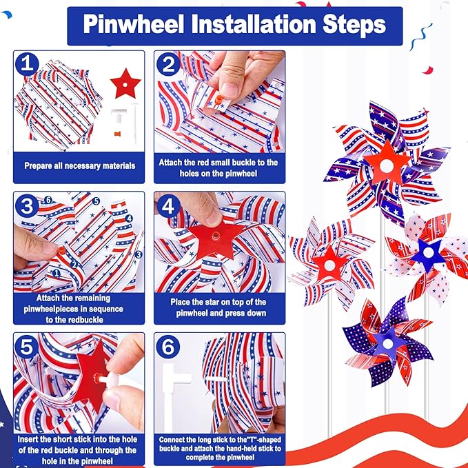 MGparty 4th of July Accessories, 138Pcs Patriotic Party Favors Supplies Set Fourth of July Decorations Independence Day Celebrations Memorial Day Decor Classroom Prizes for kids