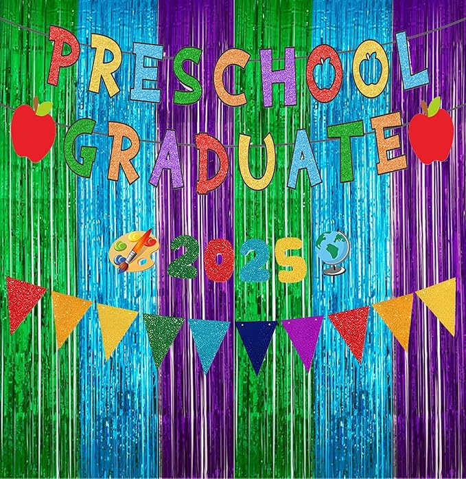 2 Pack 3.3ft×6.6ft Green Blue Purple Tinsel Foil Fringe Under the Sea Ocean Backdrop Door Streamers Baby Shower Bachelorette Birthday Graduation Mermaid Video Game New Year Party Decorations