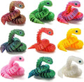 3D Printed Snake,12in Flexible 3D Printed Animal Snake,Christmas Fidget Toys Gifts Halloween Decorations Indoor Outdoor,Decorative Easter for Kids Home Decor. （9pcs）