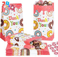 VGOODALL 24PCS Donut Party Favor Bags, Paper Gift Bags Goodie Bags with Stickers Candy Bags for Kids Birthday Party
