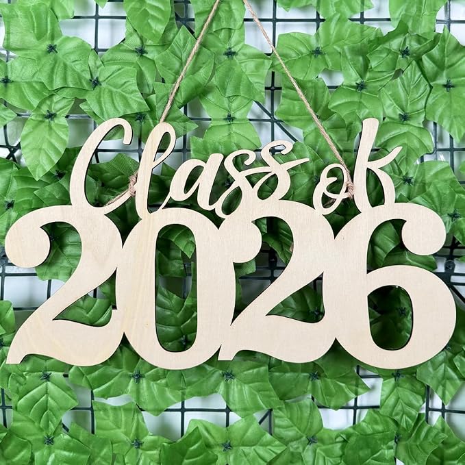 2026 Graduation Decorations Class of 2026 Wooden Sign 2026 Wood Cutout Ornament Graduation Photo Booth Prop Changing The Color by Yourself Wood Sign