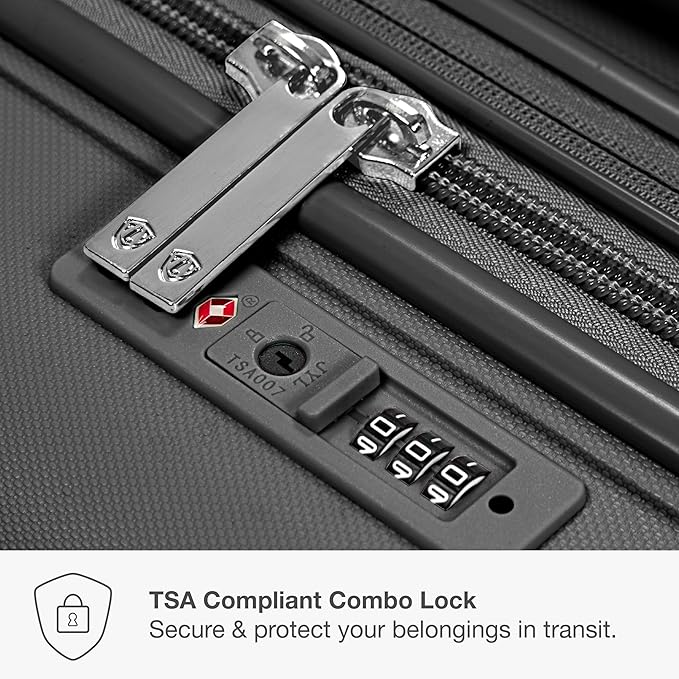 Traveler's Choice Pagosa Hardshell Expandable Luggage with Spinner Wheels, Gray, 30-Inch Large