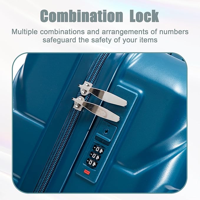 20+14 Inch Hardshell Luggages, Lightweight Durable ABS Suitcase