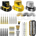 New Years Eve Party Supplies 2026 70PCS Happy New Years Decoration Hats Headband for 2026 Party Props Festival Decorations Count Down NYE Party Supplies Favors(Black Gold -3)