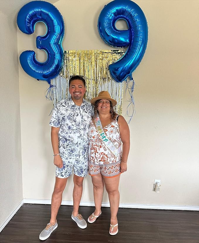 Navy Blue 9 Balloon, Number Balloon 40 Inch, Blue Party Decorations, Giant Birthday Decorations for 9th 19th 29th 90th, Number 9 Balloon