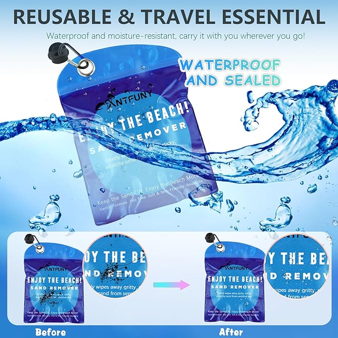 Sand Remover Unicorn Mermaid Eraser Removal Bag Mitt Brush Wipe Off Beach Vacation Essentials Travel Necessities Supplies Lake Day Activities Find Hawaii Trip Must Have Family Toy Game Towel Sifter