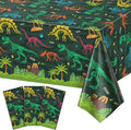 3 Pack Dinosaur Plastic Tablecloth, 54 X 108Inch Disposable Dinosaur Party Table Cloth for Rectangle Tables Waterproof Table Cover for Kids Birthday Party Supplies
