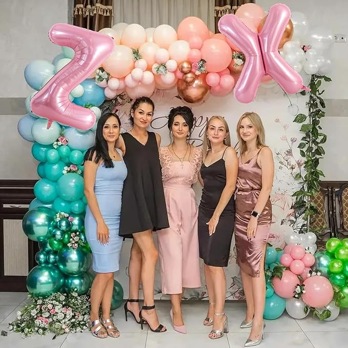 TONIFUL 40 Inch Large Pink Letter X Balloons Giant Foil Mylar Alphabet Balloon for Birthday Party Anniversary Baby Shower Wedding Supplies Decorations