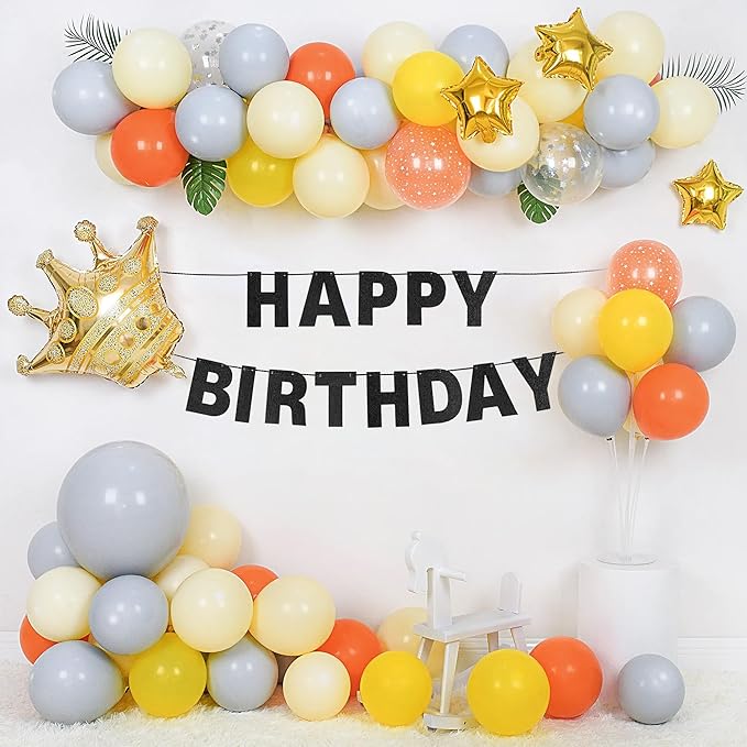 DIY Banner Kit with Letters Glitter Banner Letters Customizable Birthday Banners Graduation Banner Custom Party Hanging Banner for Graduation Wedding Party Baby Shower Decoration(Black)