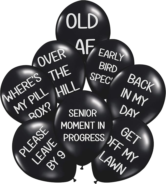 Funny Abusive Balloons | Fun Decoration for Adult Birthday Party (16 Pack)