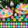 132pcs Halloween Luminous Mini Ghosts Figures 8 Colours Glow in The Dark Miniature Resin Ghost Figurines to Hide Bulk Tiny Small Statue for Halloween Party Favors Micro Garden Dollhouse Decorations
