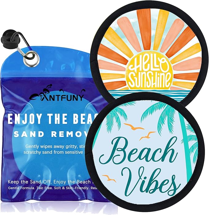 2 Pack Sand Remover Sunshine Eraser Beach Essentials Summer Vacation Travel Extra Large Thick Think Cloud Turkish Cotton Microfiber Bulk Packs Mat Sand Free Sandproof for Women Towel
