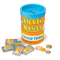 TOXIC WASTE - Nuclear Fusion Hazardously Sour Candy - Raspberry-Lemon, Pineapple-Passionfruit, Grape-Strawberry, Banana-Blueberry, & Orange-Apple Flavors - 3 oz. Coin Bank