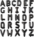 Letter Balloons 16 Inch Mylar Foil Alphabet Letter A-Z Balloons Set for Wedding Birthday Party Decoration Banner Custom Phrase 26 Pieces(Black)