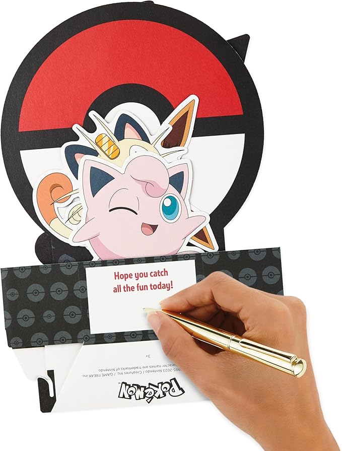 Hallmark Pop Up Birthday Card for Kids (Pokémon) Paper Wonder 3D Card for Birthday Boy