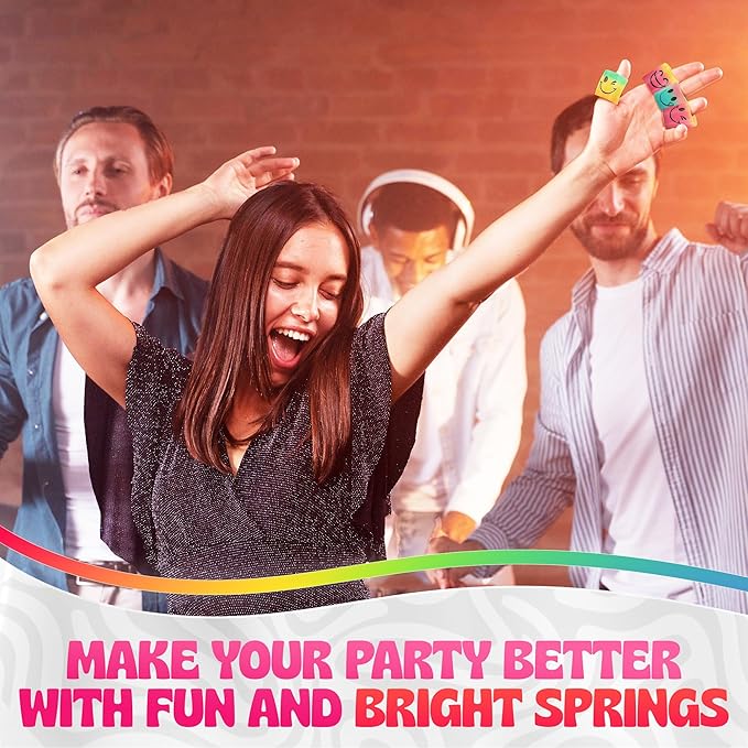 30 Pcs Mini Spring Party Favors Birthday Toys for Goodie Bags - Small Plastic Spring Toys Bulk Party Favors Mini Rainbow Plastic Coil Springs Gifts Bulk - Colorful Magic Springs Small Fidget Toys Bulk