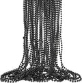 HOOSUN 30 Pack Halloween Bead Necklace Party Decorations Supplies,Black Bead Necklace,Halloween Costumes Accessories for Women Men Kids,Mardi Gras Beads Necklaces for Party,School Event,Parade Throw