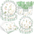 Pet Duck Birthday Decorations Supplies, 140PCS Disposable Paper Dinnerware Set Paper Plates Napkins Cups Set for 20 Guests Duck