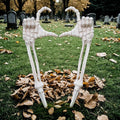 Seasons Halloween Skeleton Stakes Decorations, Love Pose 2 Piece Hands Arms with Lawn Stakes for Outdoor Yard Garden Graveyard Haunted House Decor