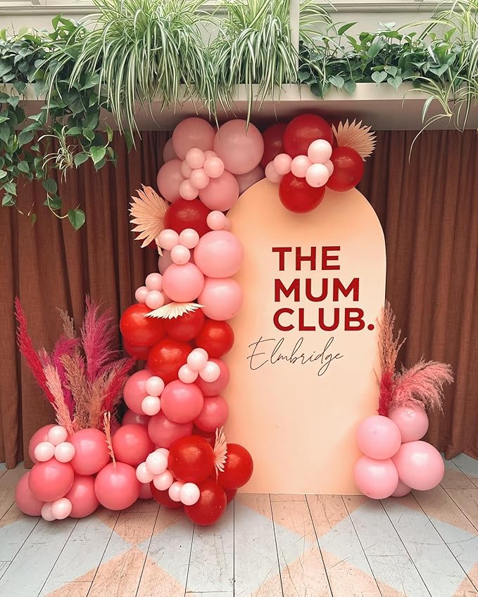 Valentines Day Balloons Garland Arch Kit - Different Size Red Pink and Heart Balloons with Foil Balloons for Valentine's Day Galentine's Day Engagement Anniversary Party Decoration Supplies