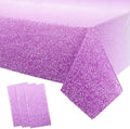 Kesfey 3 Packs Ombre Purple Tablecloth 54 x 108 Inch Gradient Pastel Purple Lavender Table Cloths Disposable Waterproof Plastic Purple Sprinkle Table Covers for Wedding Birthday Party Decorations