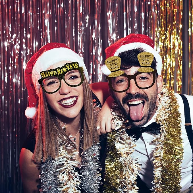 39 Pieces New Years Eve Party Supplies 2026,Happy New Year Headband Tiara, New Year Glasses 2026