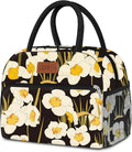 Coobiiya Lunch Bag Women, Daffodil Lunch Bag for Women Adult, Small Leakproof Cute Lunch Box Tote Large Capacity Reusable Insulated Cooler Lunch Container for Work/Office