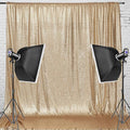 Juya Delight Light Gold Sequin Photography Backdrop Curtain for Party Banquet Festival Wedding Anniversary Exhibition,(6ft x 8ft，Light Gold)…