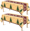 OHOME Christmas Party Decorations - Christmas Tablecloth | Xmas Decorations Party Favors Supplies for Door Table Decor Backdrop Banner Indoor Outdoor,2 Pack