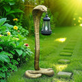 19.29'' Garden Outdoor Statues Snake with Solar Lantern,Lawn Decor Snake Statue for Patio,Balcony,Yard Ornament - Unique Housewarming Gifts,Haunted House Prop and Christmas Decorations